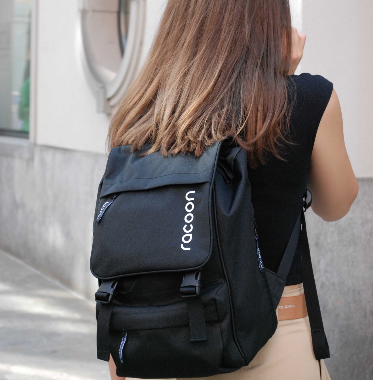 mini backpack racoon