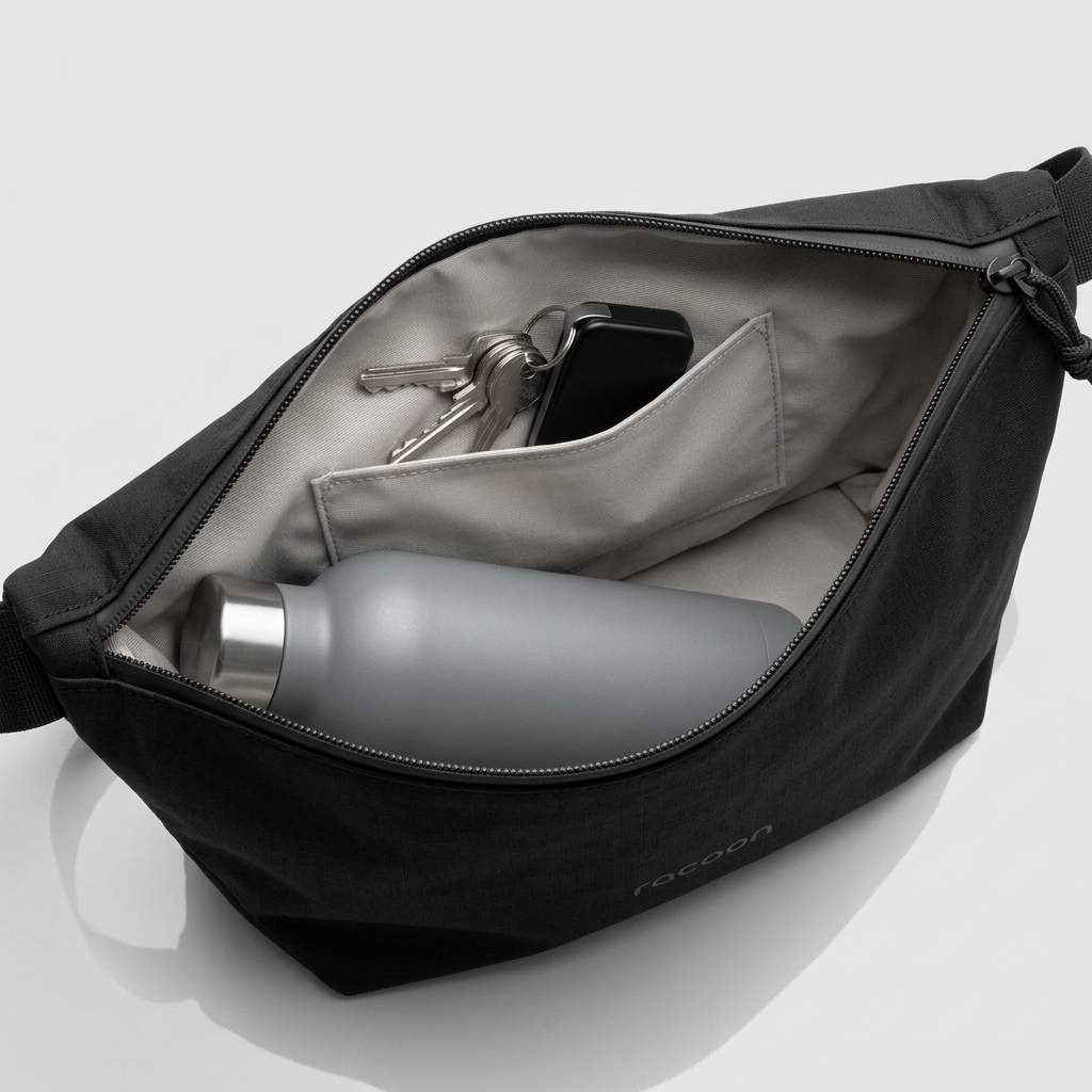 Tasche, Gürteltasche, Wasserflasche, Schlüssel, Smartphone, Henkeltasche, Gürteltasche, Innentaschen, Reißverschluss, Trinkflasche/Flasche
