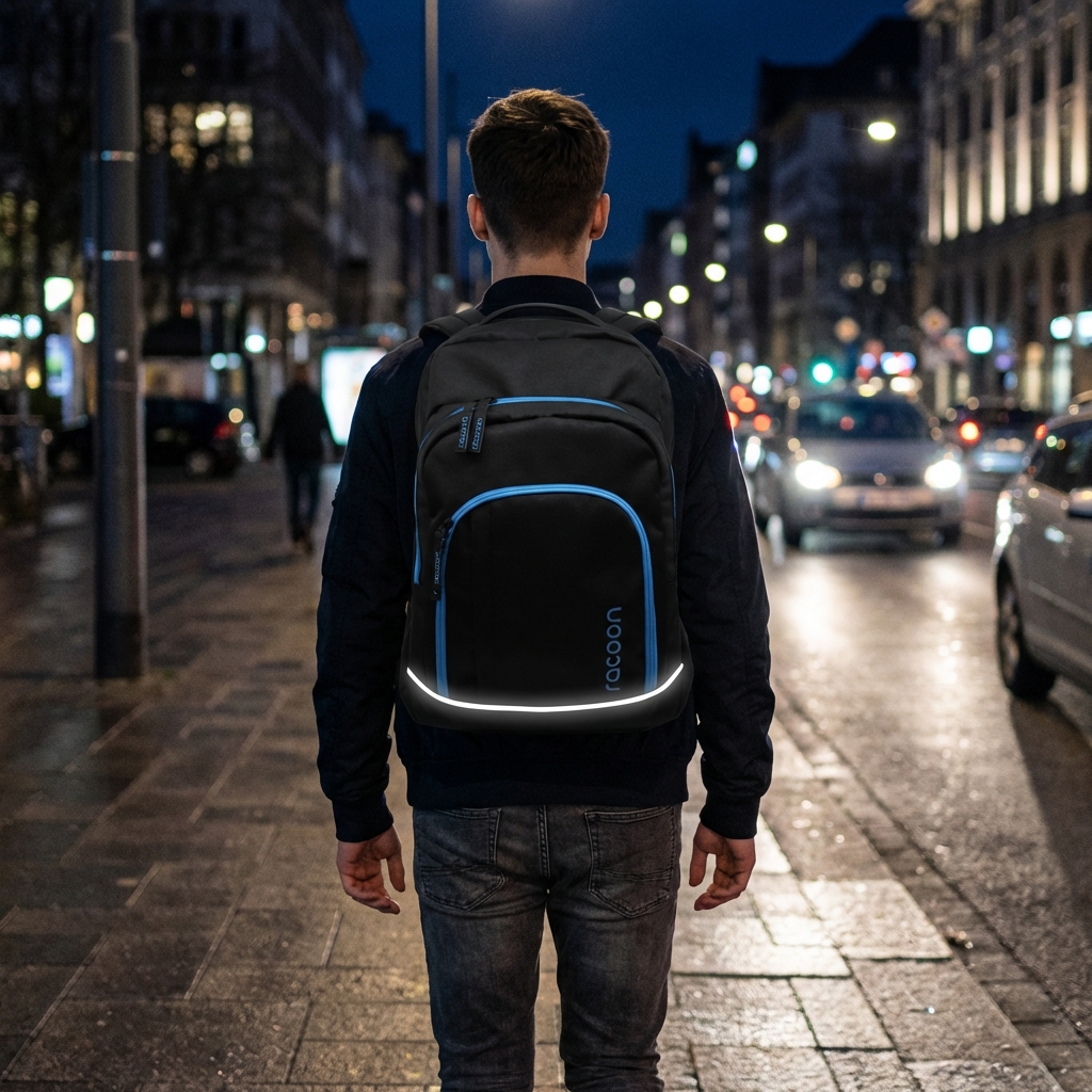 racoon schulrucksack