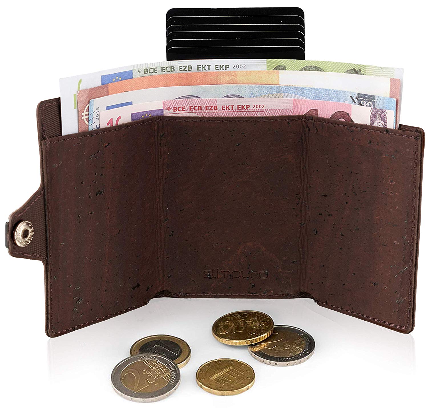 ZNAP Slim Wallet Kork Brown 8er