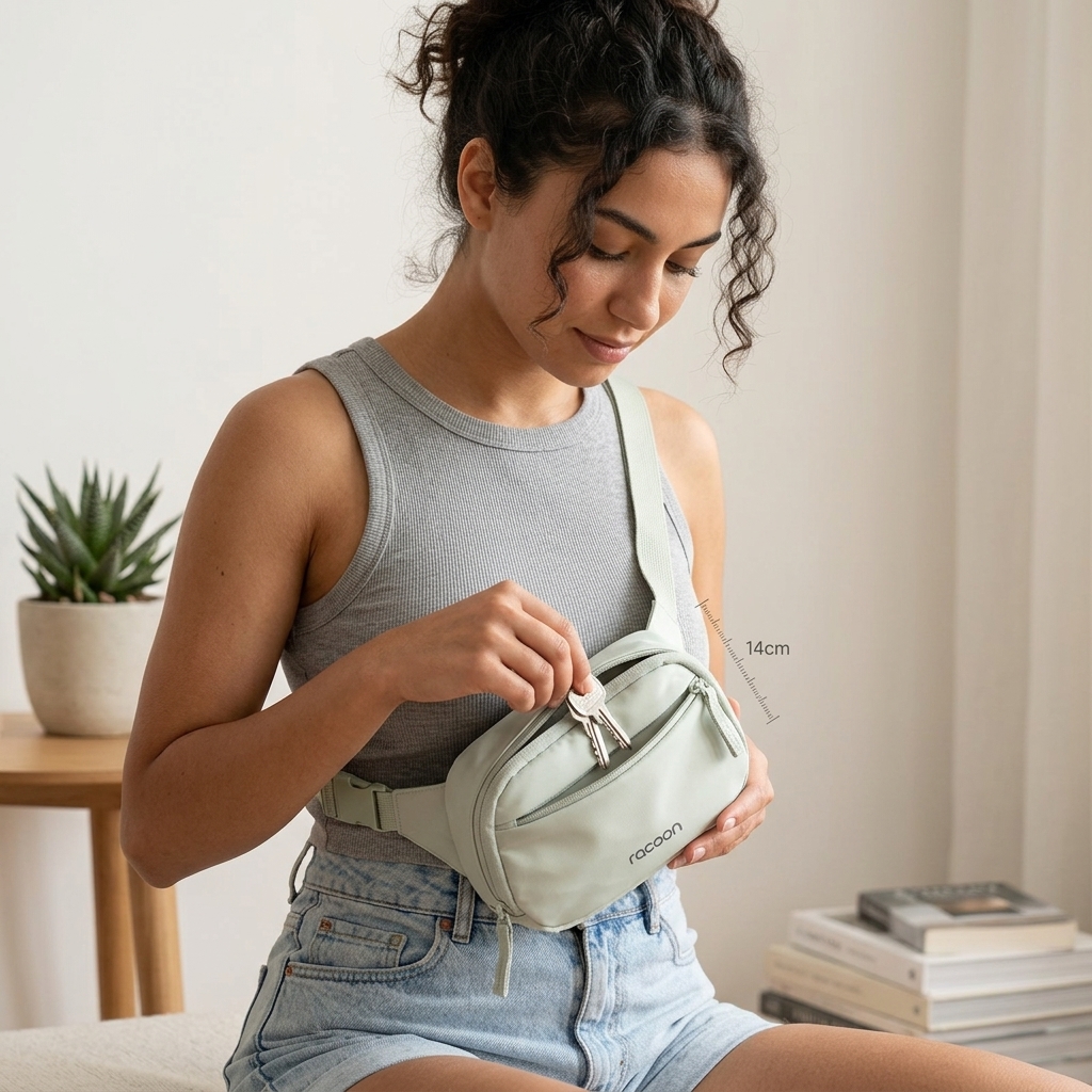 Umhängetasche, Tasche, Bauchtasche, Kleine Tasche, Reißverschluss