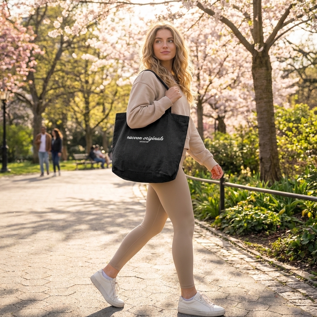 racoon demin bag